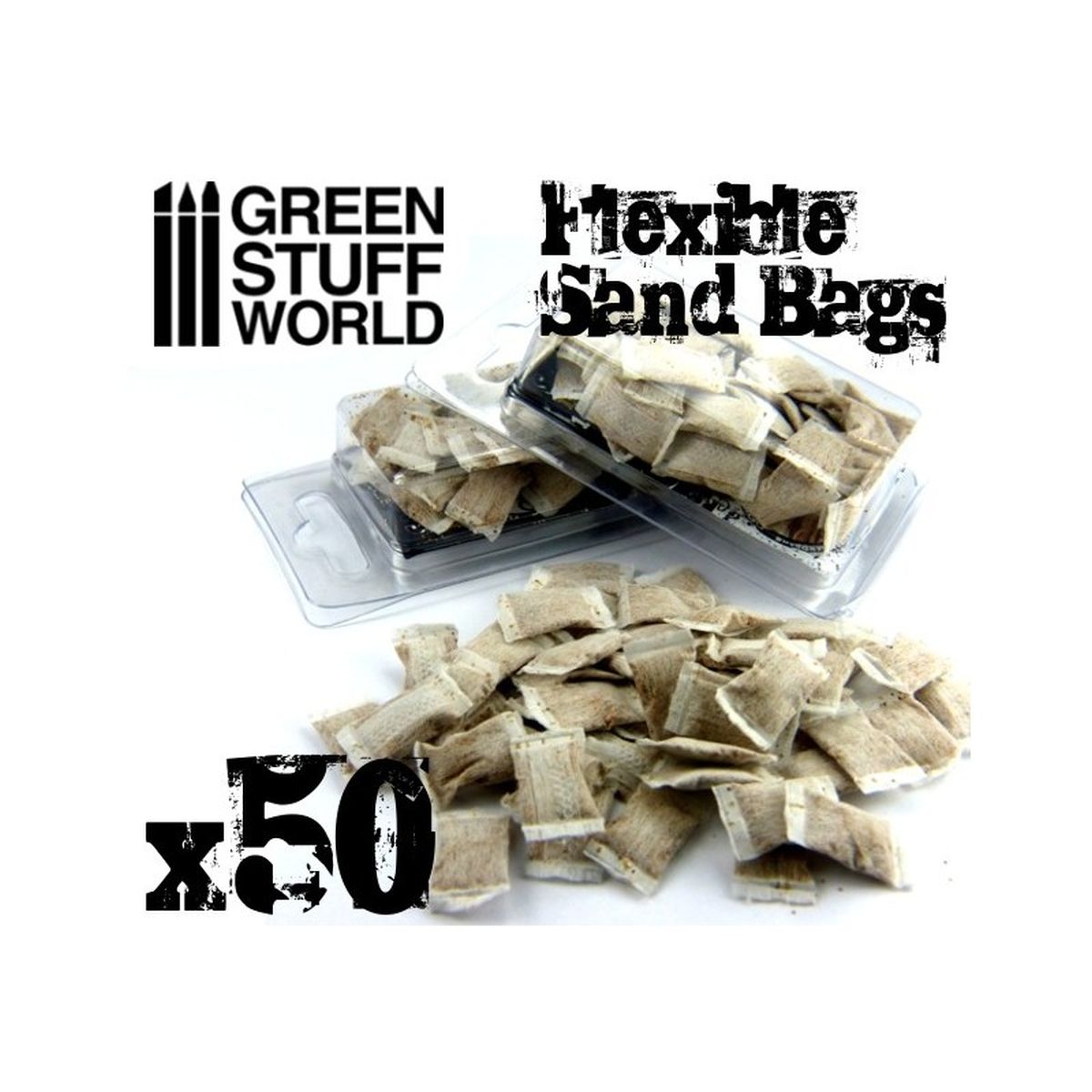 Green Stuff World – Flexible Modellsandsäcke – 50 Stück, ca. 18 x 10 mm