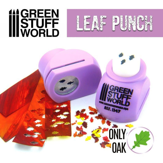 Green Stuff World – Miniatur-Blattlocher – 3 Eichenblattformen – Hellviolett