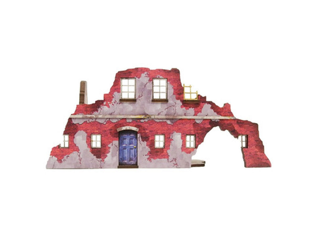 WW2 Normandy Ruined Large House 2 Prepainted