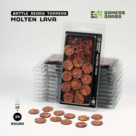 Molten Lava - Round 25mm (x12)