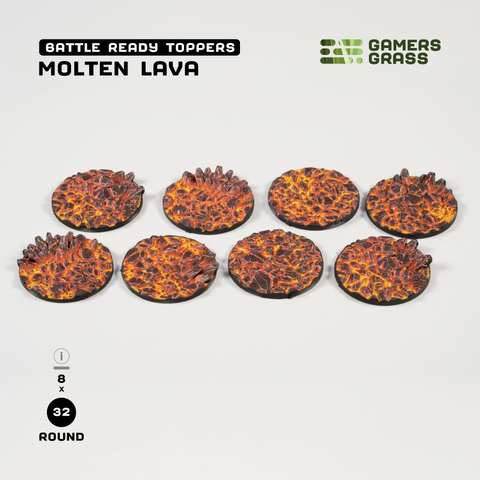 Molten Lava - Round 32mm (x8)