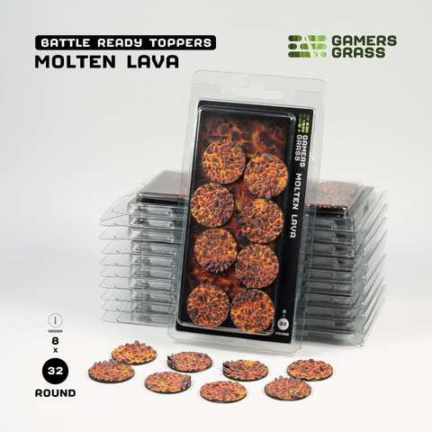 Molten Lava - Round 32mm (x8)