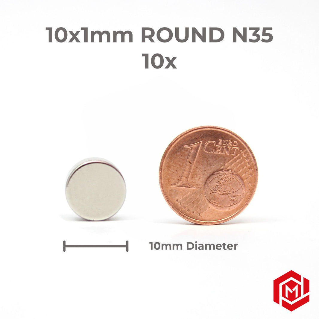 NEODYMIUM MAGNETS [10x1mm / N45] - 10 Units