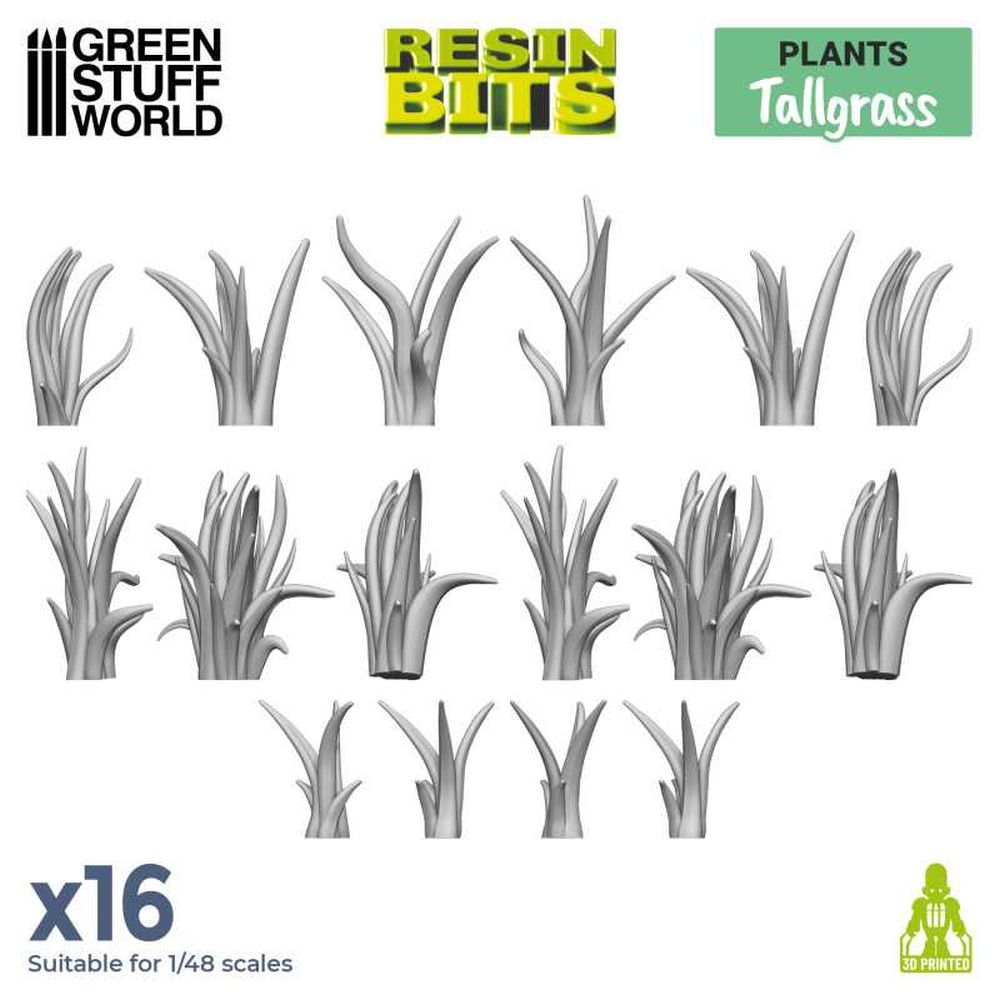 Green Stuff World – Tall Grass – 1:48–1:35, 16 pieces