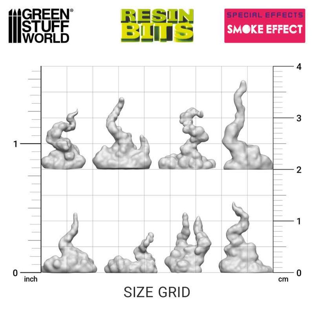 Green Stuff World – Raucheffekt-Set – 28 Stück, Maßstab 1:48–1:35