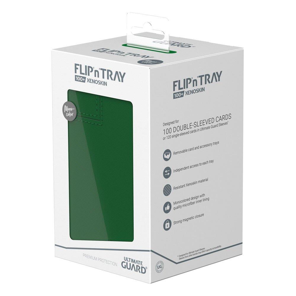 Ultimate Guard Twin Flip'n'Tray 100+ XenoSkin Monocolor Green