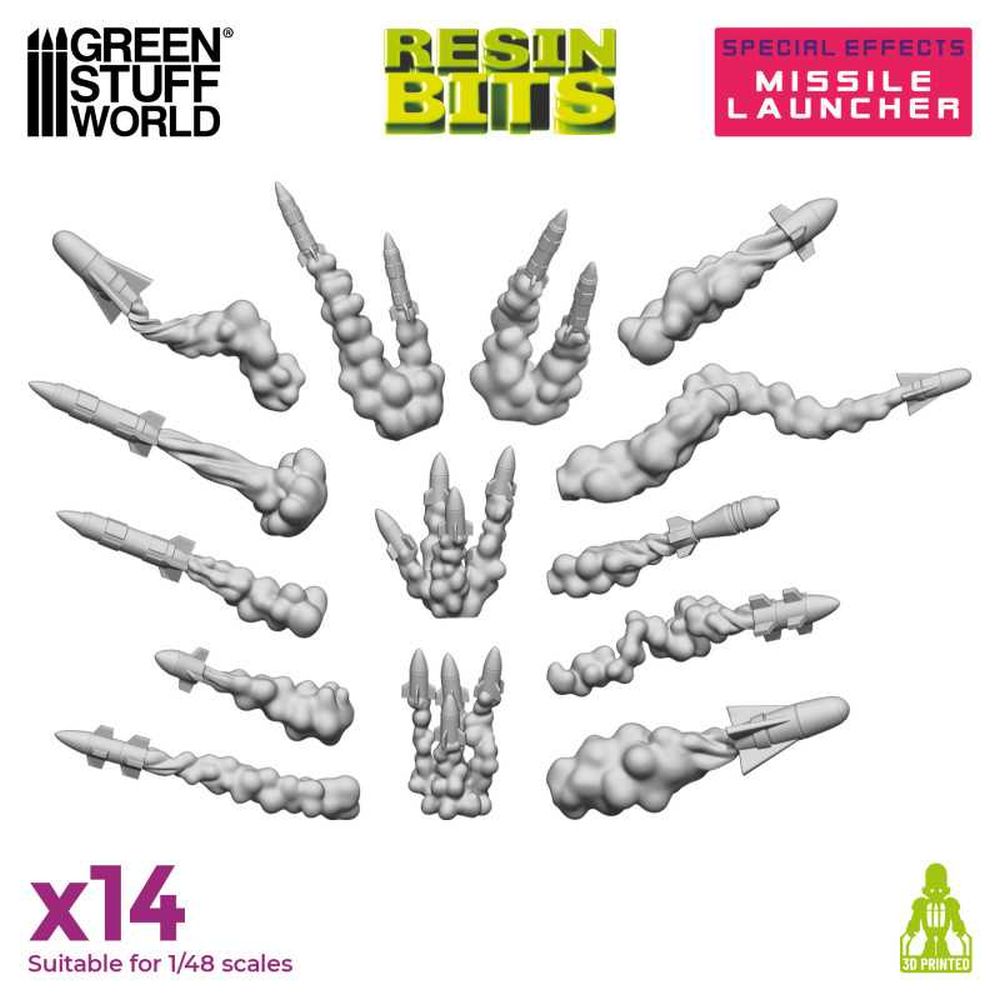 Green Stuff World – Rocket Launcher Effects – 1:48, 14 Pieces
