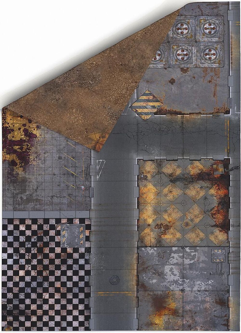 GameMat EU – Double G-Mat Quarantine and Fallout Zone – Spielmatte (112 × 76 cm) mit Tragetasche