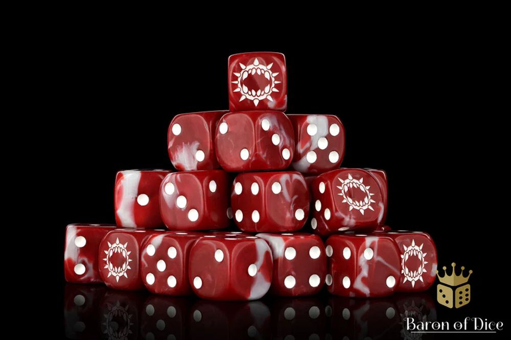 Carnage Dark Red 16mm Dice - Rounded (25)