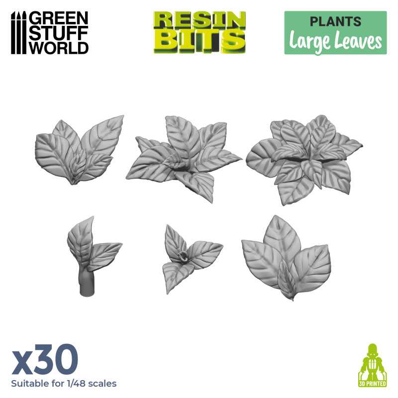 Green Stuff World – Große Blätter – 1:48–1:35, 30 Stück