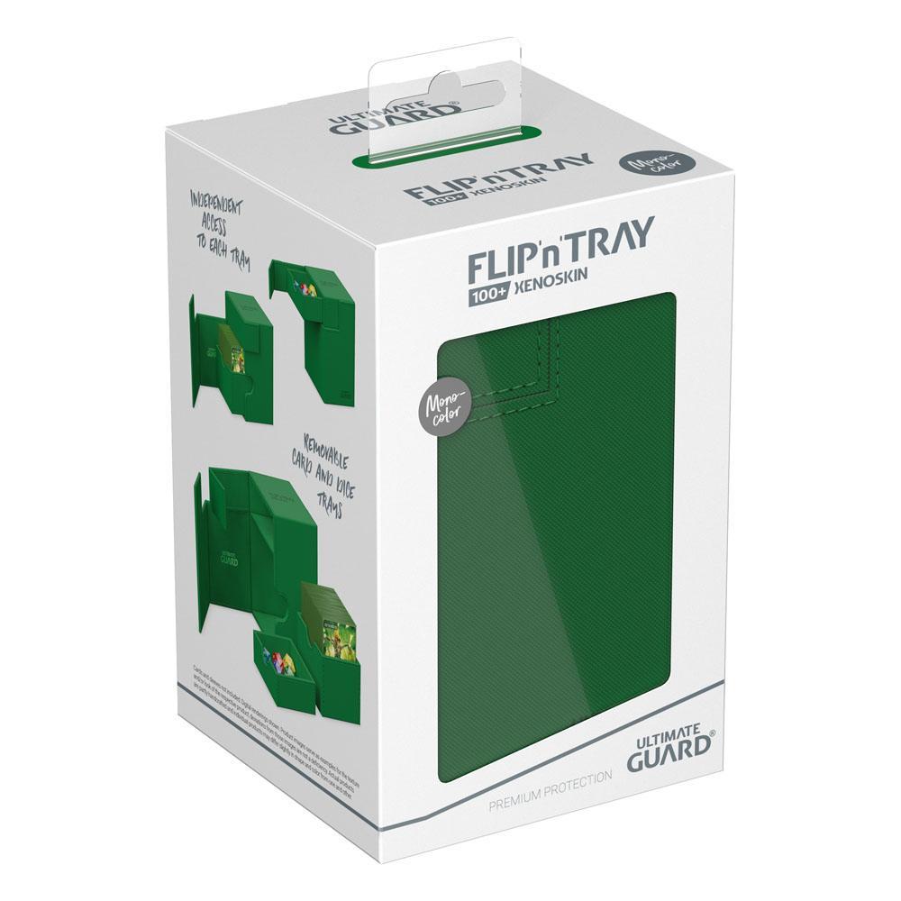 Ultimate Guard Twin Flip'n'Tray 100+ XenoSkin Monocolor Green
