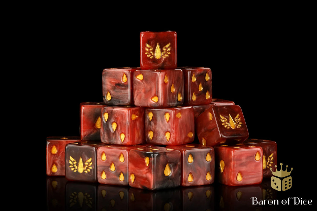 Blood Soaked Angels 16mm Dice - Square (25)