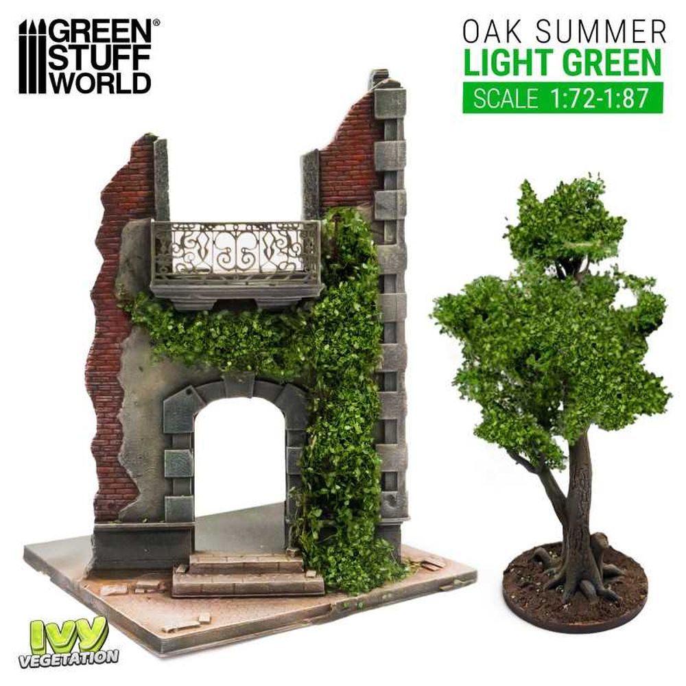 Green Stuff World – Miniatur-Blättermatte – Eiche, hellgrün, klein (140 x 70 mm)