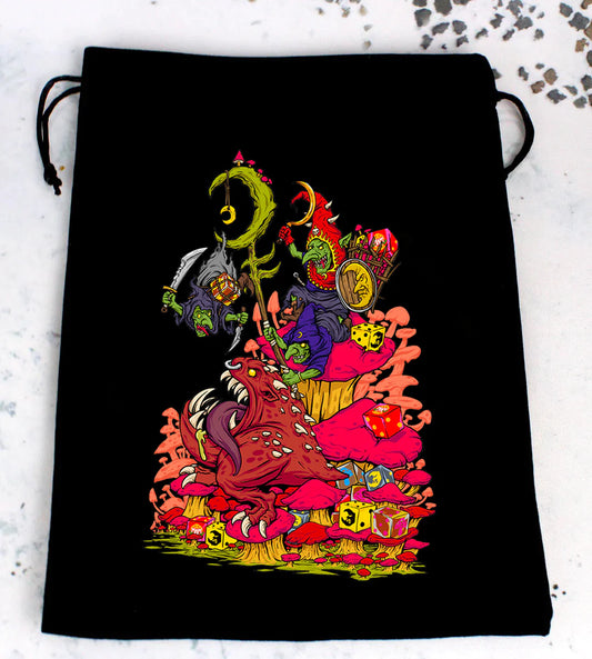 Baron of Dice – Premium Black Dice Bag Goblins – Würfelbeutel (6 × 8 Zoll)