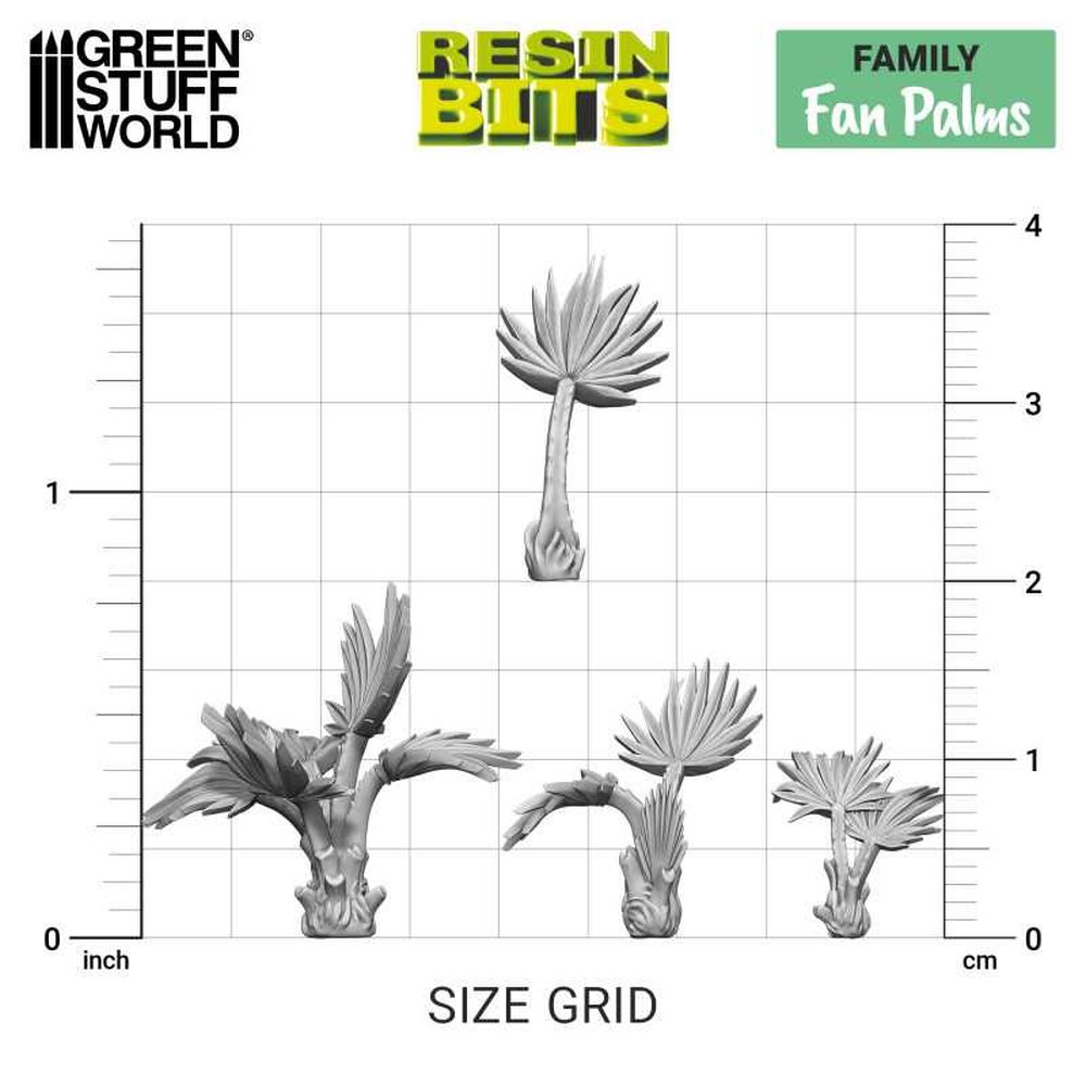 Green Stuff World – Fan Palms – 20 Pieces, 1:48–1:35