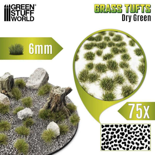 Green Stuff World – Grass Tufts – Preserved Greenery – 6 mm, 75 Tufts