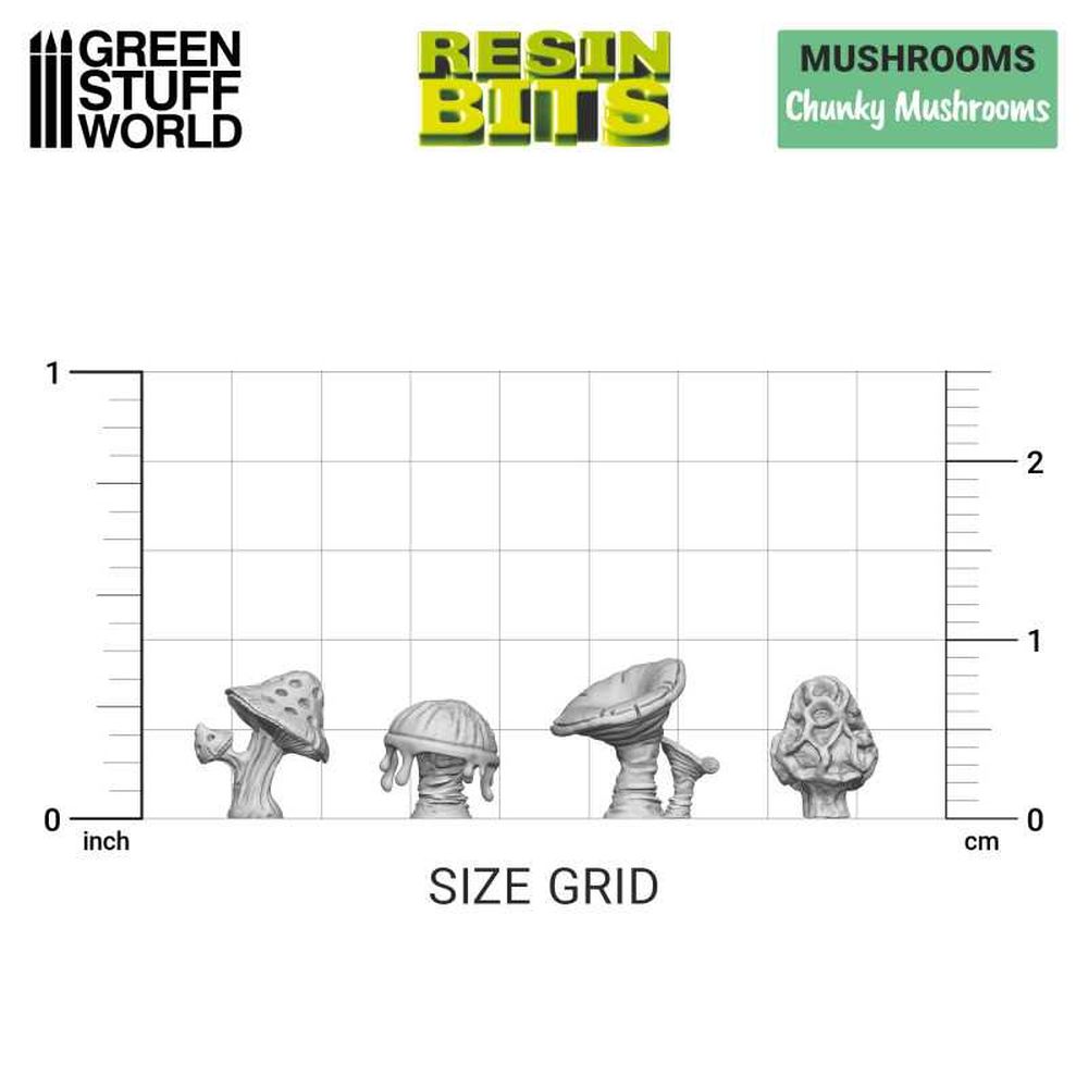 Green Stuff World – Dicke Pilze – 1:48–1:35, 22 Teile