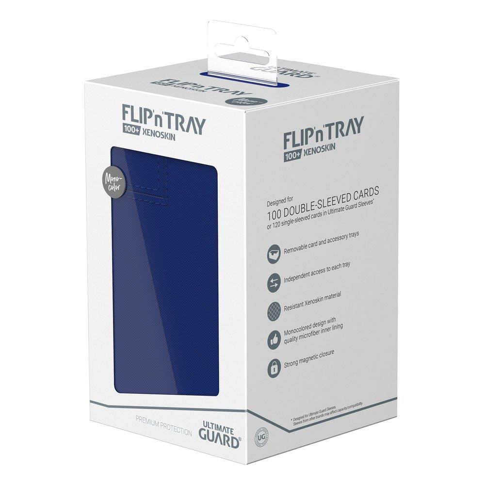 Ultimate Guard – Twin Flip'n'Tray 100+ Xenoskin Monocolor Blue