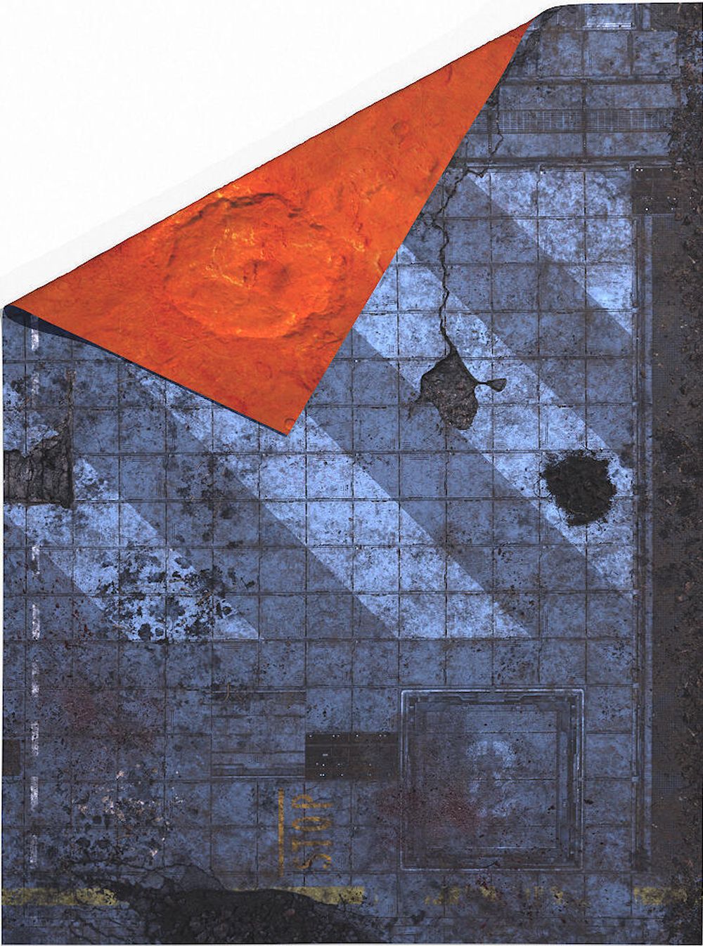 GameMat EU – Double G-Mat Cyberpunk and Mars – Spielmatte (56 × 76 cm) mit Tragetasche