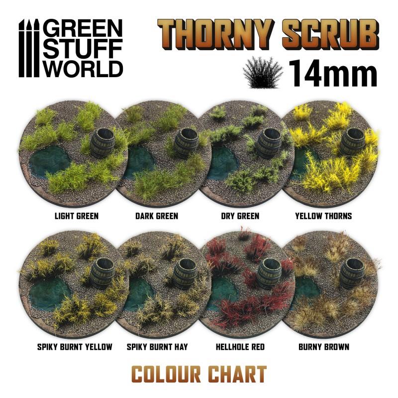 Green Stuff World – Static Grass Tufts – Bright Red, 14 mm, 48 Tufts