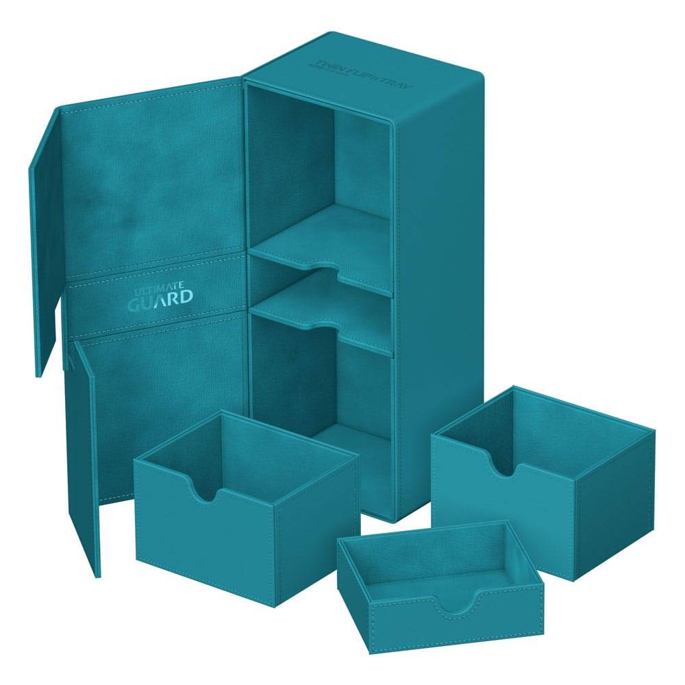 Ultimate Guard – Twin Flip'n'Tray 266+ Xenoskin Petrolblau