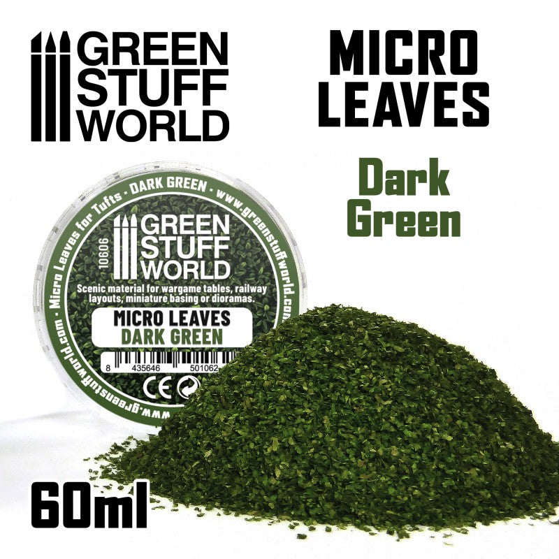 Green Stuff World – Mikroblätter – Mix dunkelgrün