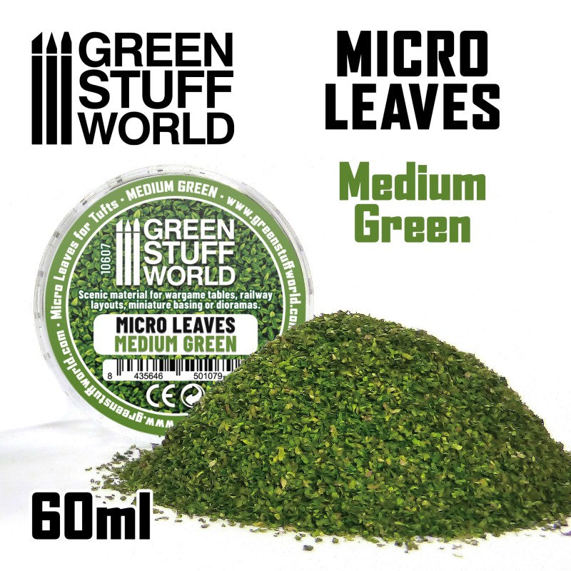 Green Stuff World – Mikroblätter – Mittelgrüner Mix