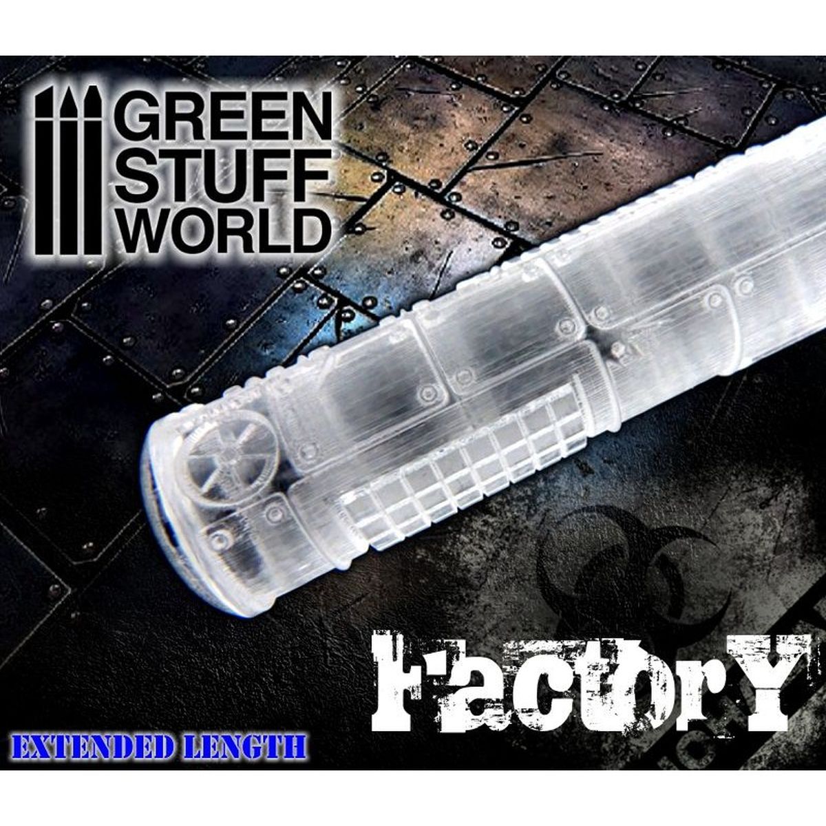 Green Stuff World – Strukturwalze – Fabrikboden – 14,5 cm, Durchmesser 2,5 cm