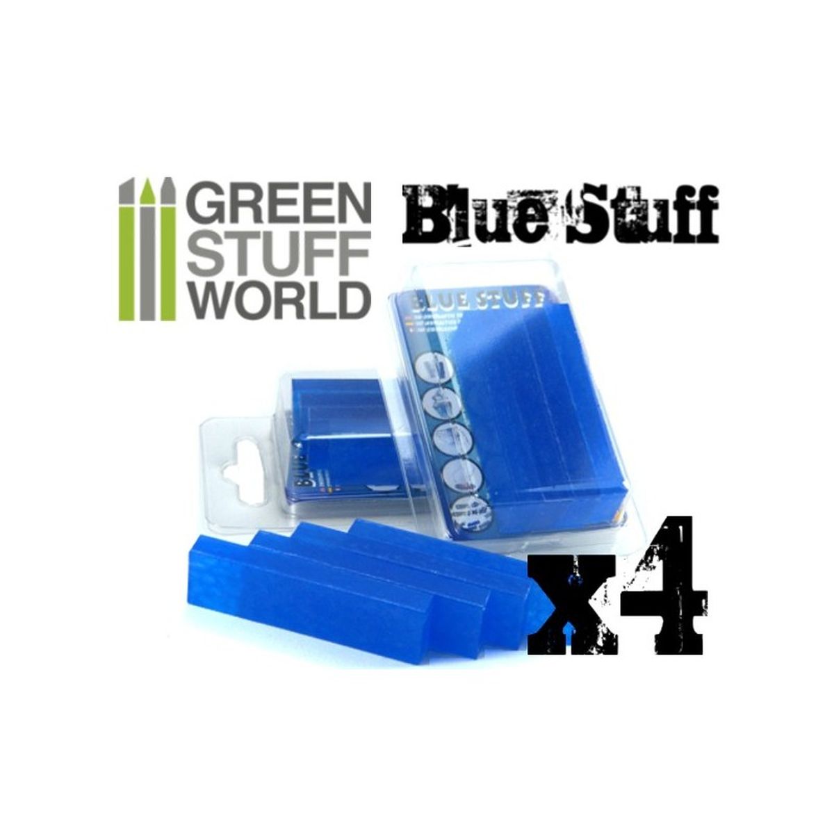 Green Stuff World – Blue Stuff Instant Molding Putty – 4 Sticks