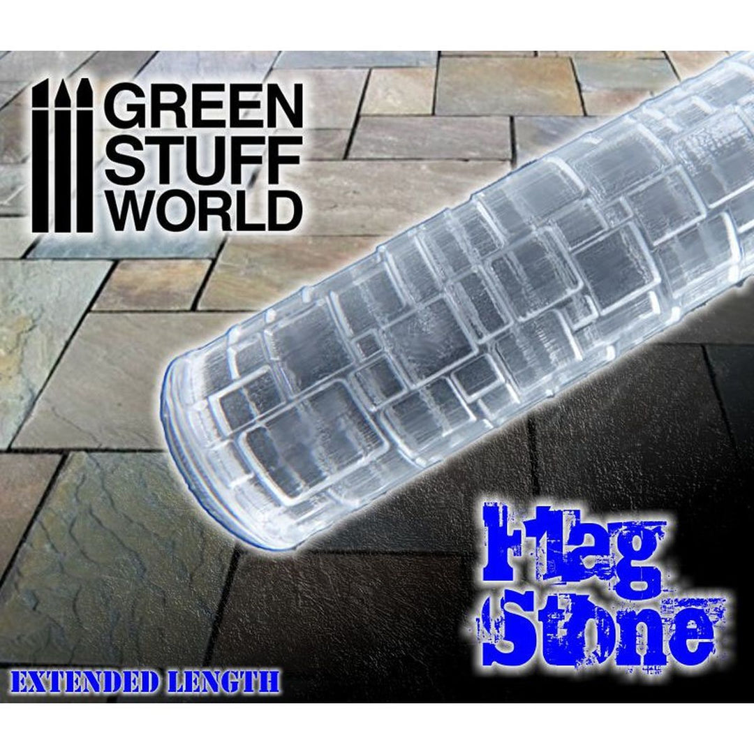 Green Stuff World – Texture Roller – Stone Tile Floor – 14.5 cm