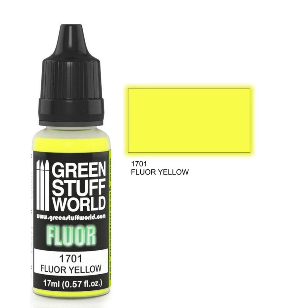 Green Stuff World – Fluoreszierende Acrylfarbe – Gelb, 17 ml