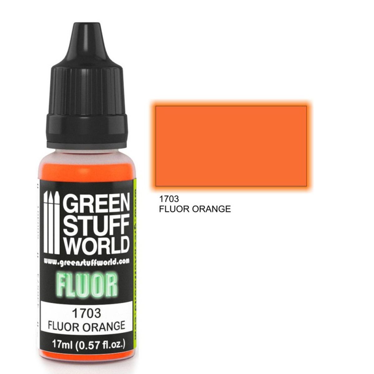 Green Stuff World – Fluoreszierende Acrylfarbe – Orange – 17 ml