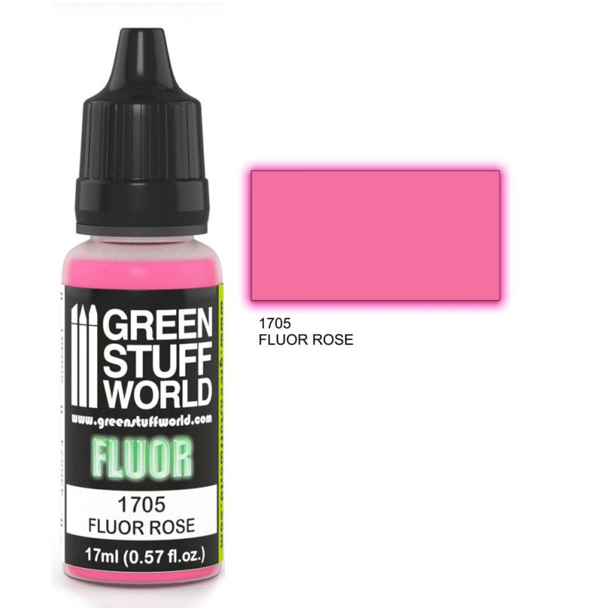 Green Stuff World – Fluoreszierende Acrylfarbe – Rosa – 17 ml