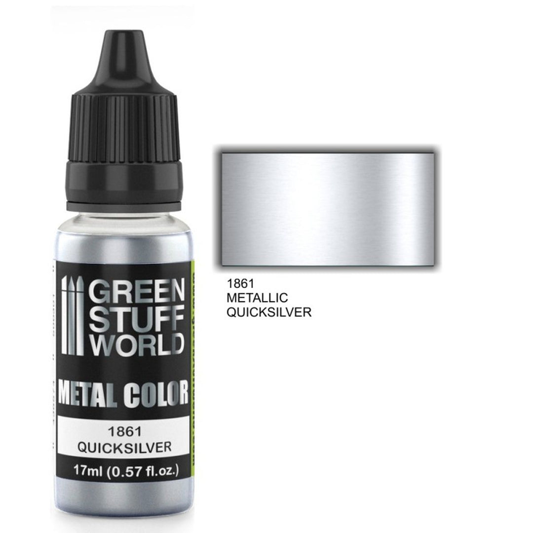 Green Stuff World – Metallische Acrylfarbe Quicksilver – 17 ml