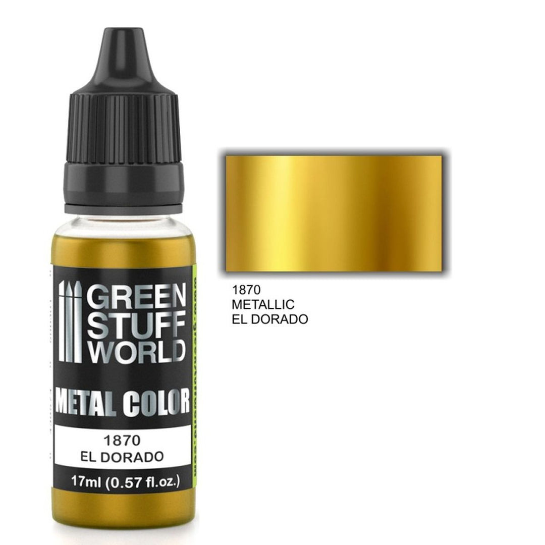Green Stuff World – Metallische Acrylfarbe El Dorado – 17 ml