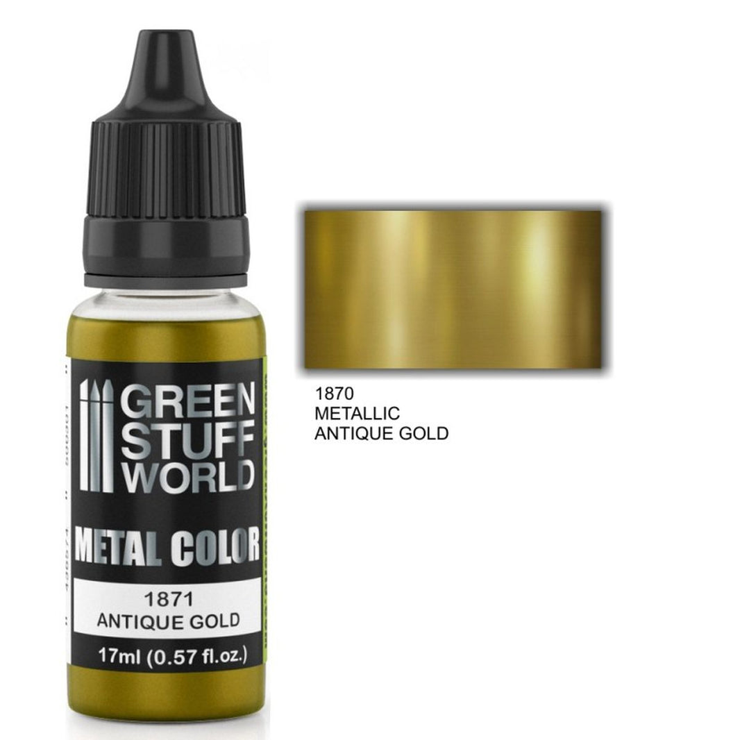 Green Stuff World – Metallic Acrylic Paint – Antique Gold (17 ml)