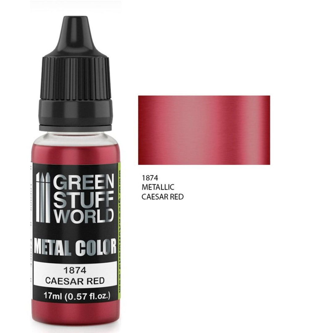 Green Stuff World – Metallische Acrylfarbe Caesar Red – 17 ml