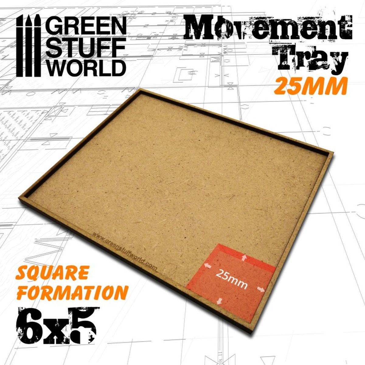 Green Stuff World – MDF Regiment Base – 150 x 125 mm