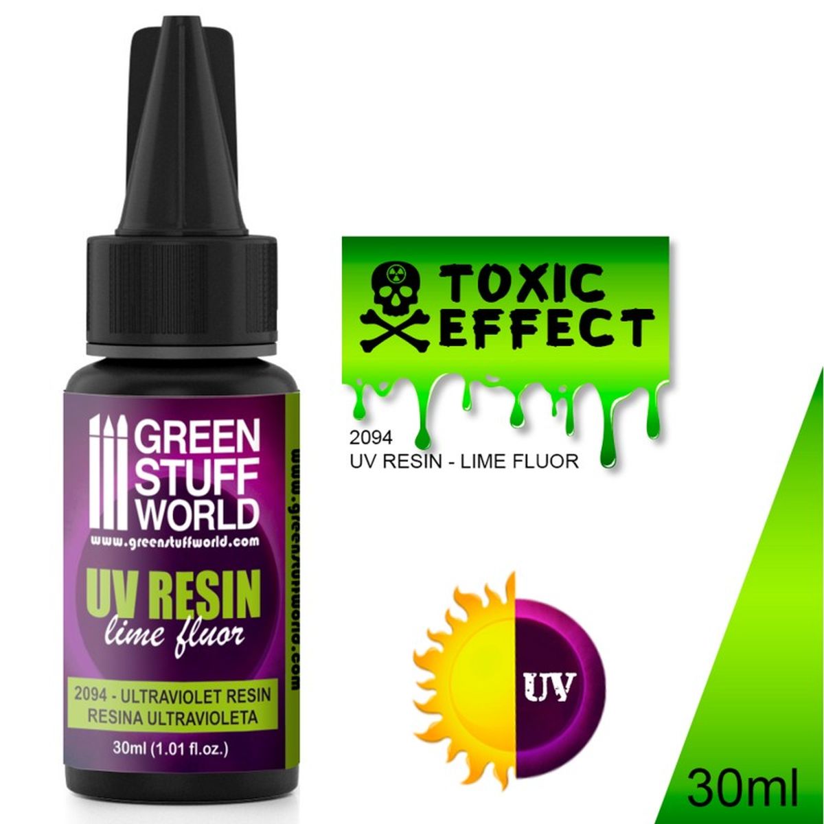 Green Stuff World – UV-Harz – Fluoreszierender toxischer Effekt, 30 ml