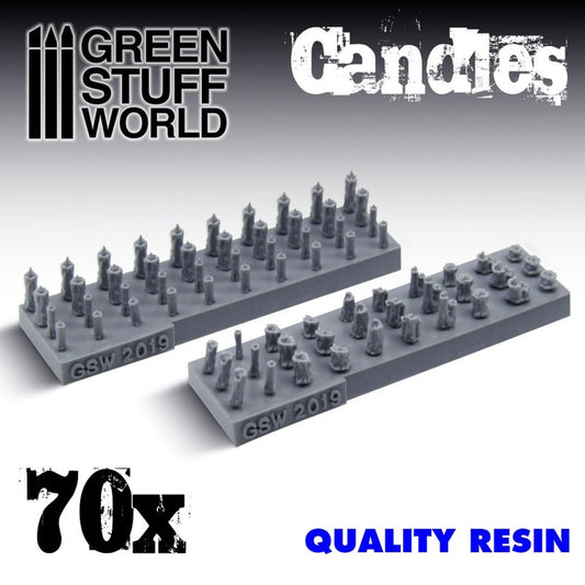 Green Stuff World – Resin Candles – 70 Pieces, 1:48–1:35
