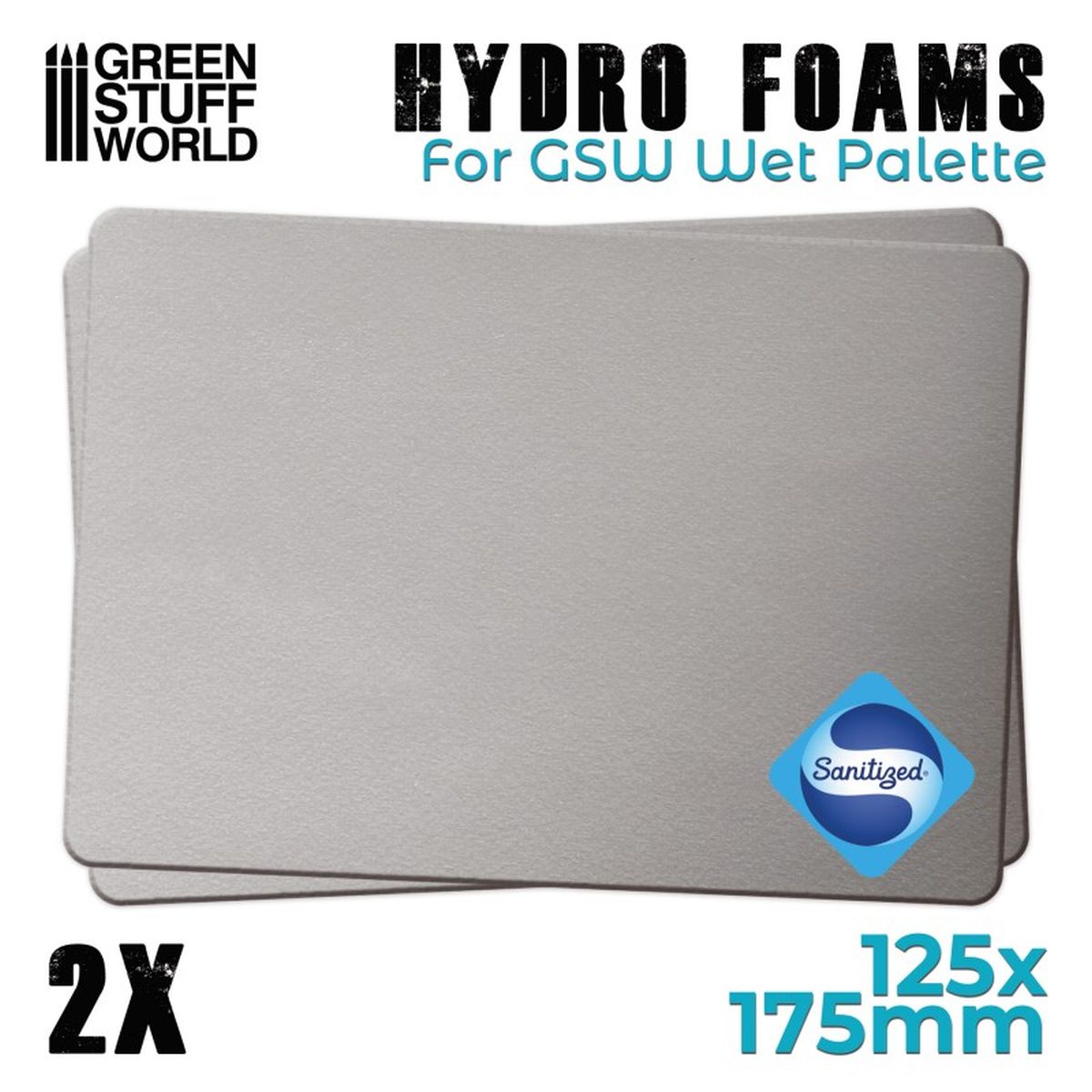 Green Stuff World – Hydro-Schwämme – 125 x 175 mm, Weiß, 2 Stück