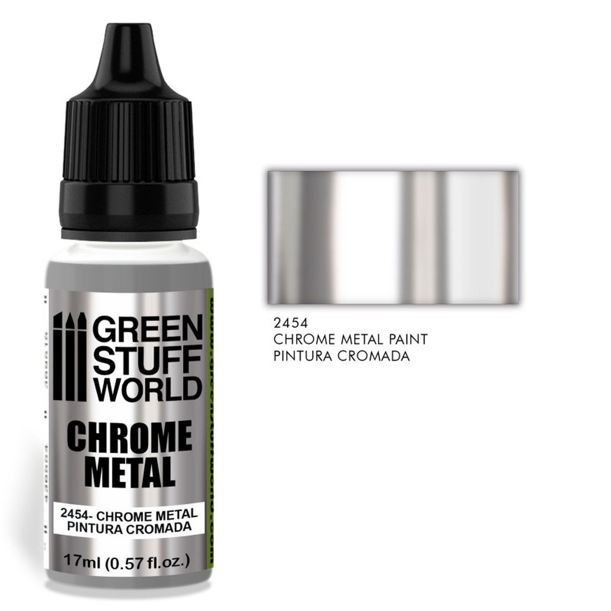 Green Stuff World – Brush-On Chrome Paint – 17 ml