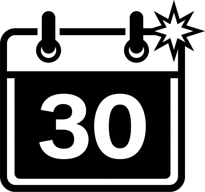 <p>30 Tage Rückgabezeit</p>