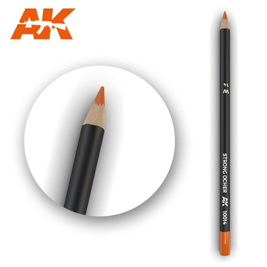 AK Interactive – Strong Ocher Weathering Pencil – 17 cm