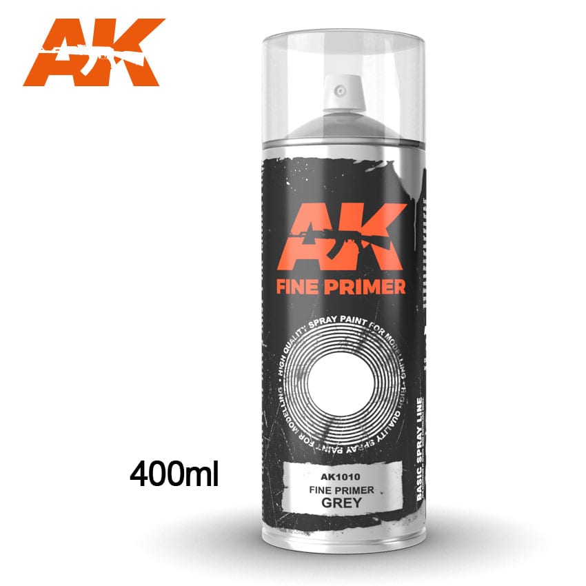 AK Interactive – Fine Primer Grey Spray – 400 ml