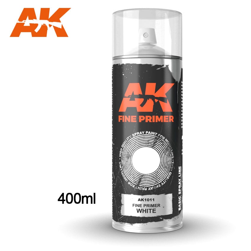 AK Interactive – Fine Primer White Spray – 400 ml