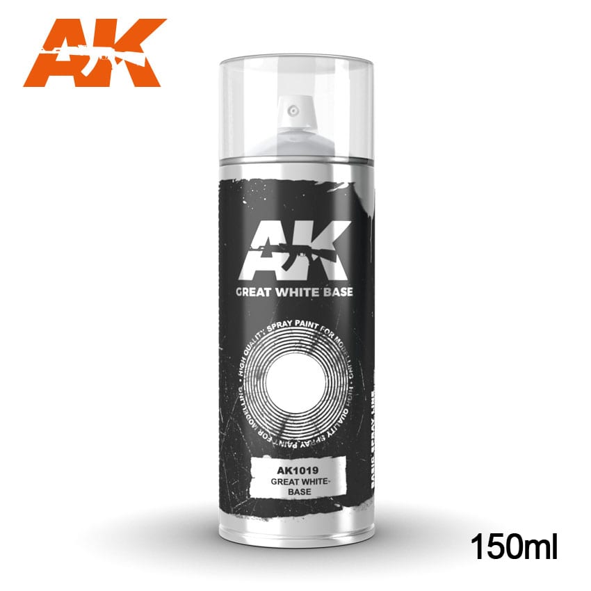 AK Interactive – Great White Base Spray – 150 ml