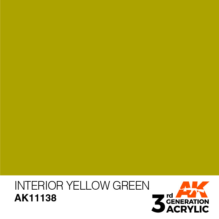 AK Interactive – 3GEN Interior Yellow Green – 18 ml