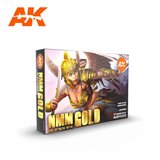 AK Interactive – 3GEN Nmm (Non Metallic Metal) Gold – 6 × 18 ml