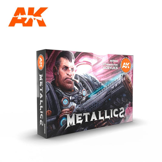 AK Interactive – 3GEN Metallics Colors Set – 6 × 18 ml